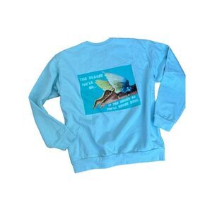 Boys Lie Pullover Logo Print Sweatshirt Women’s Blue One Size
